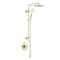 Kibi Circular Pressure Balanced 2-Function Shower Column with Rough In Valve - Brushed Gold KSC403BG - alternate 1